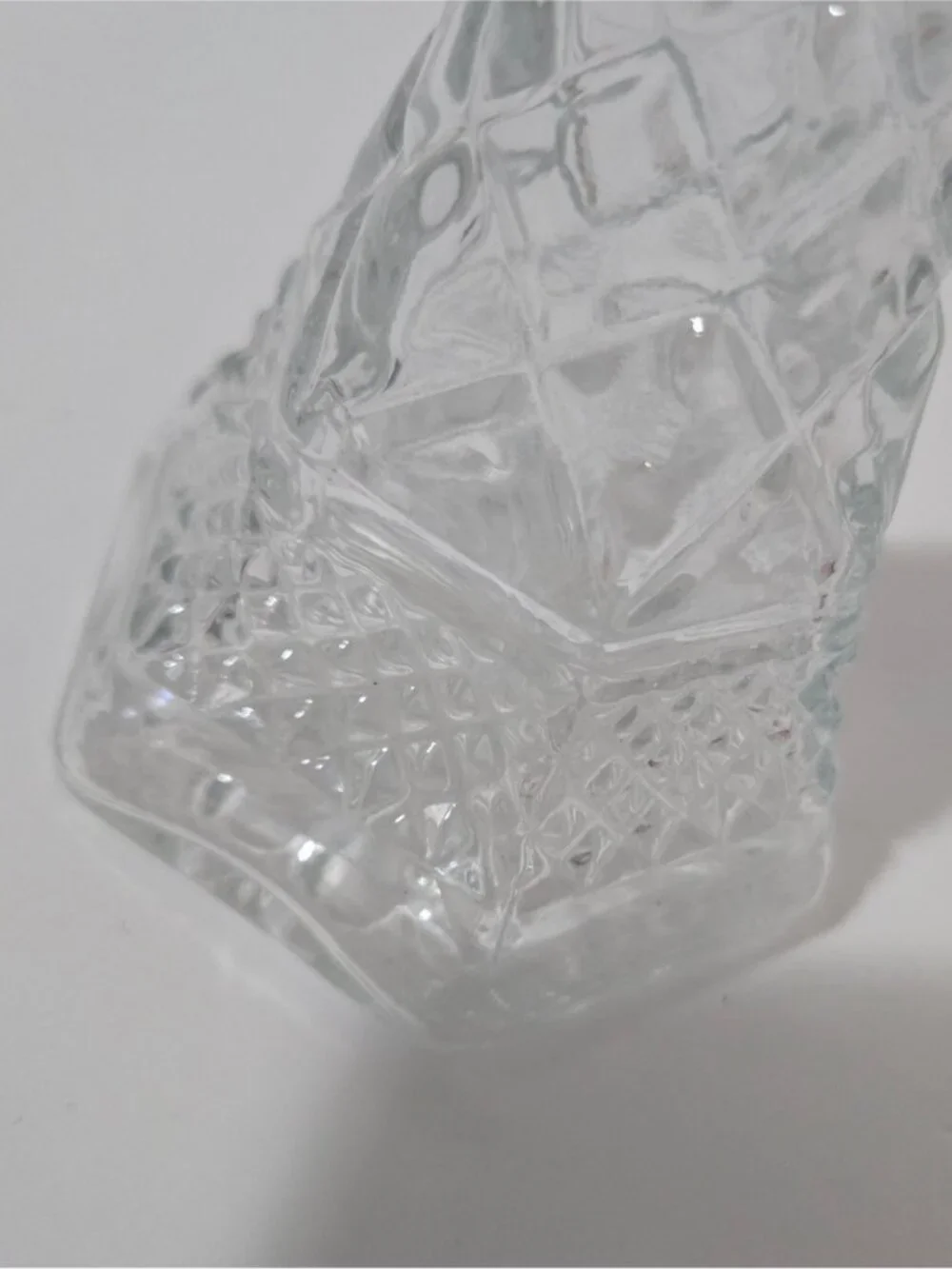 Set of 3 Vintage Pressed Glass Candle Holders – Clear Glass Mixed Designs